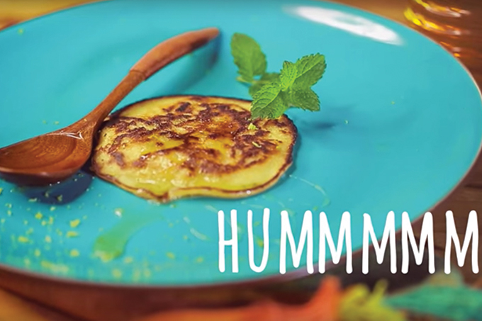 Crepe de Maçã Verde com Iogurte