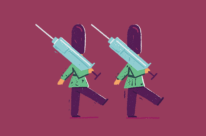 radar-passado (4) ilustração de soldados britânicos com injeções de remédio